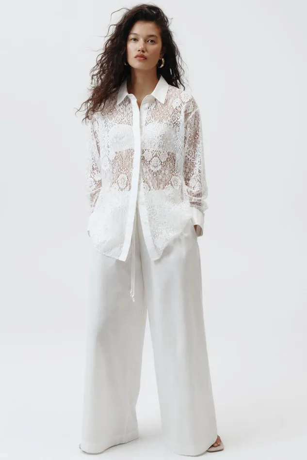 Aje Matching Sets Pera Oversized Shirt White 8211 Women