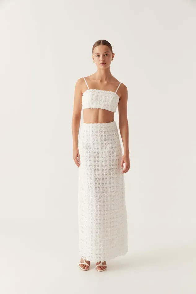 Aje Matching Sets Quintette Textured Midi Skirt Ivory 8211 Women
