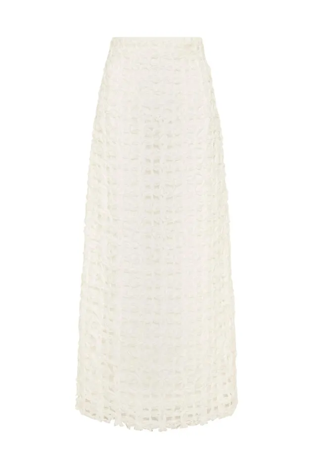 Aje Matching Sets Quintette Textured Midi Skirt Ivory 8211 Women