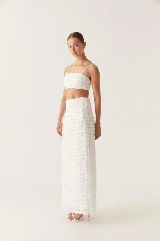 Aje Matching Sets Quintette Textured Midi Skirt Ivory 8211 Women