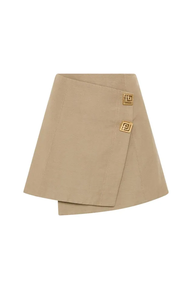 Aje Matching Sets Realm Wrap Front Mini Skirt Desert Khaki 8211 Women