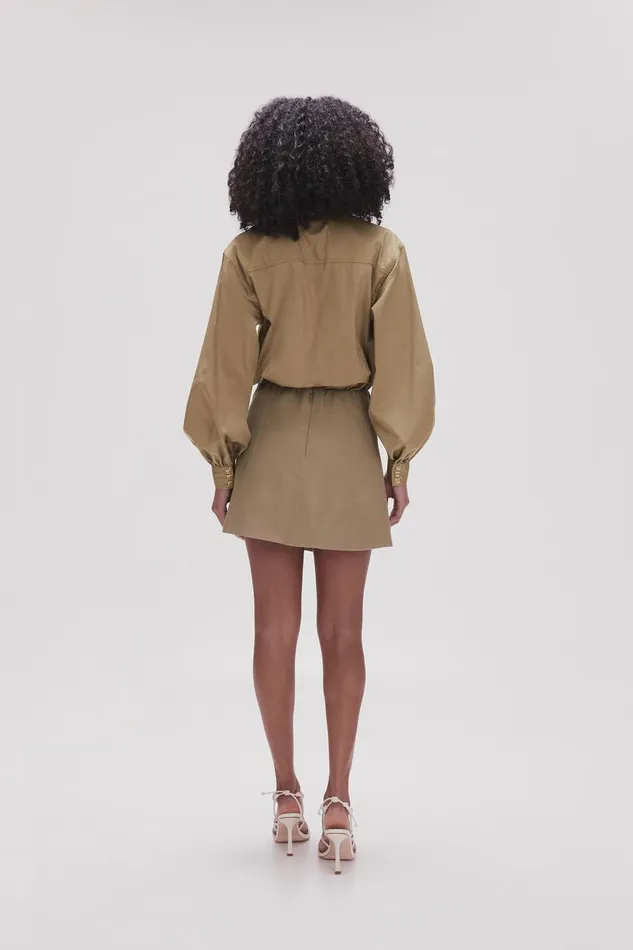 Aje Matching Sets Realm Wrap Front Mini Skirt Desert Khaki 8211 Women