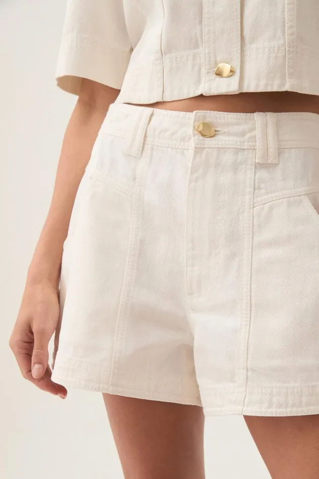 Aje Matching Sets Ren Belmond Denim Short White 8211 Women