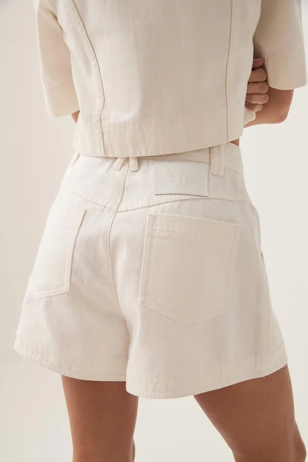 Aje Matching Sets Ren Belmond Denim Short White 8211 Women