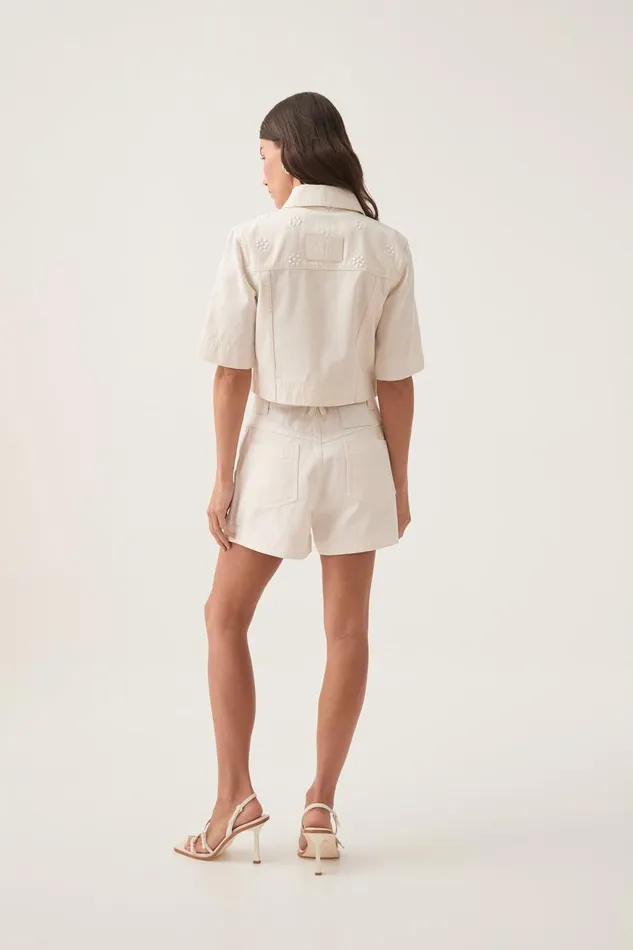 Aje Matching Sets Ren Belmond Denim Short White 8211 Women