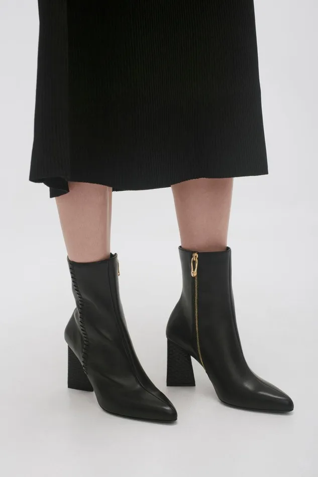 Aje Shoes Ether Whipstitch Short Boot Black 8211 Women