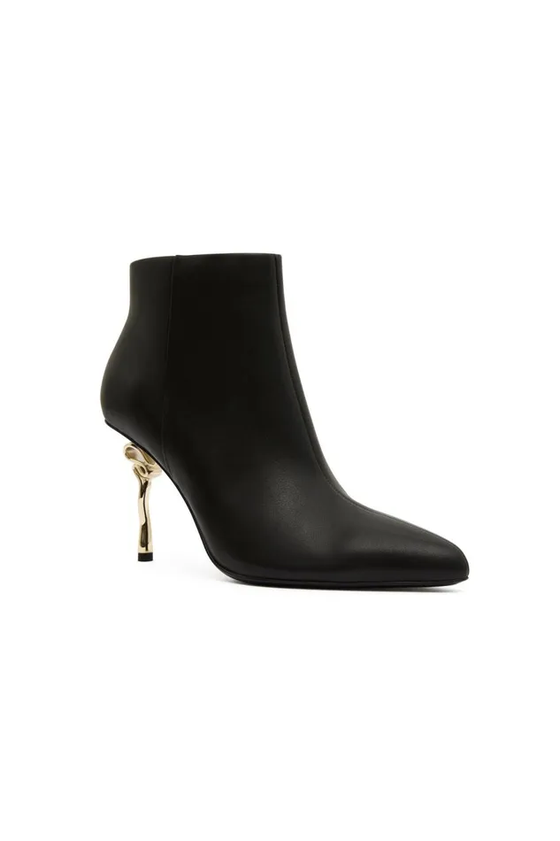 Aje Shoes Quinn Ribbon Heel Ankle Boot Black 8211 Women