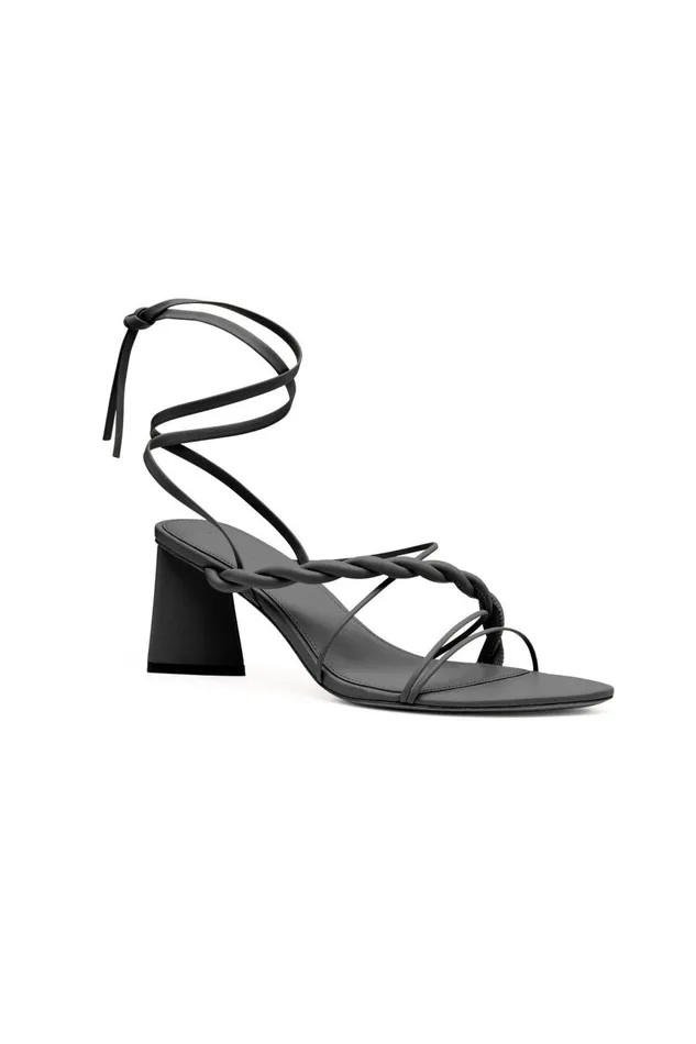 Aje Shoes Rosamund Strappy Twist Heel Black 8211 Women