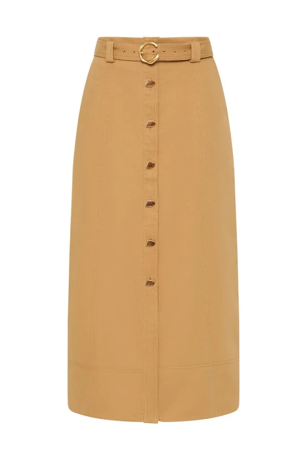 Aje Skirts Axle Utility Midi Skirt Deep Sand Brown 8211 Women