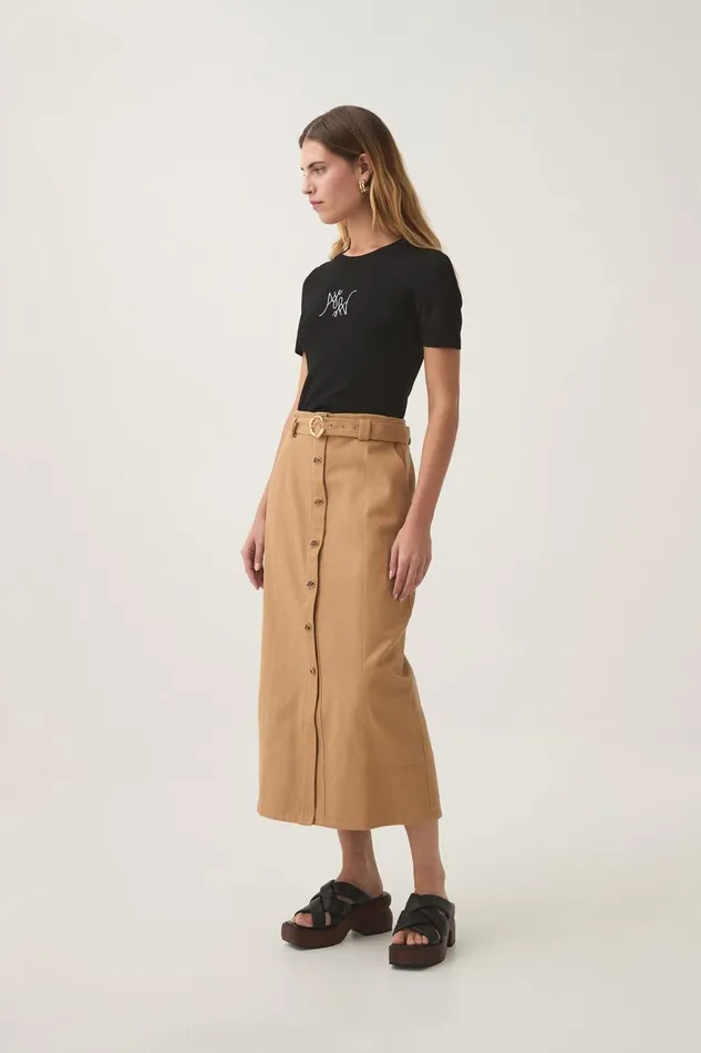 Aje Skirts Axle Utility Midi Skirt Deep Sand Brown 8211 Women