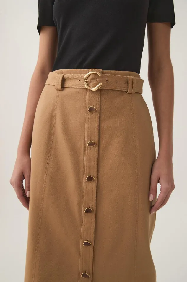 Aje Skirts Axle Utility Midi Skirt Deep Sand Brown 8211 Women