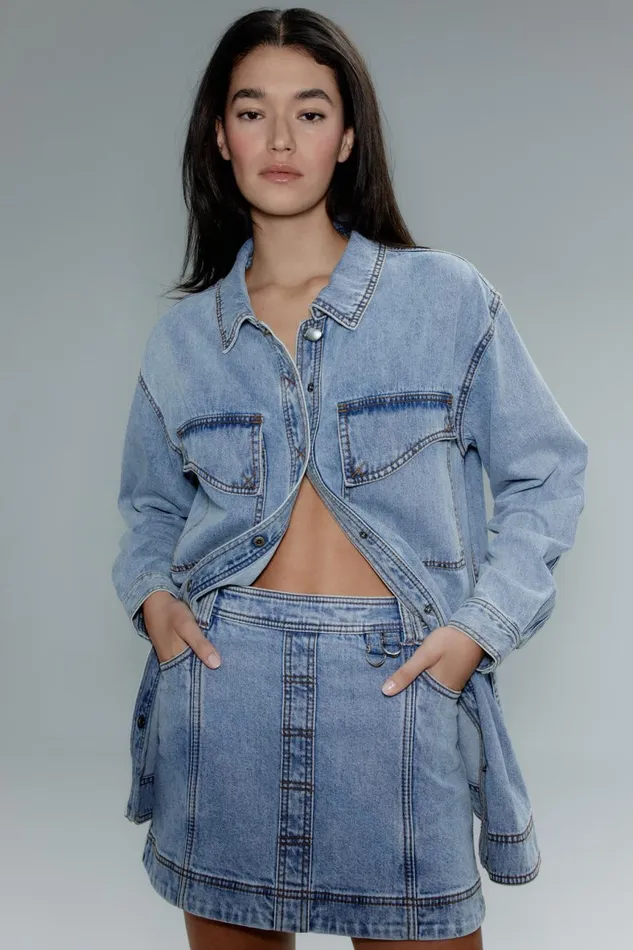 Aje Skirts Corie Low Waisted Mini Skirt Mum Wash 8211 Women