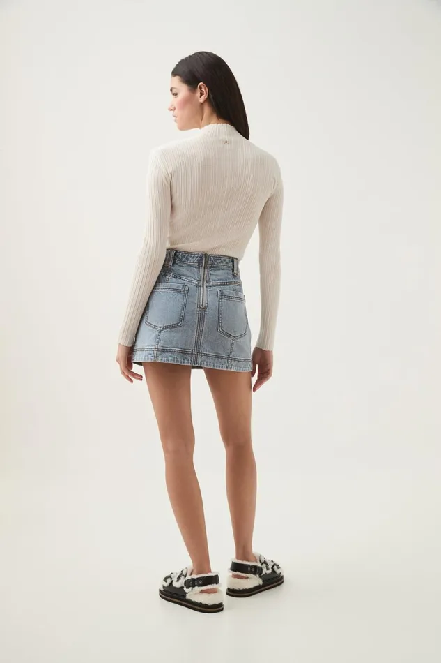 Aje Skirts Corie Low Waisted Mini Skirt Mum Wash 8211 Women