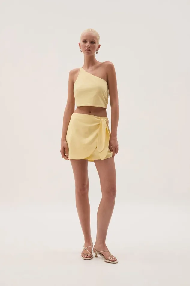 Aje Skirts Eden Wrap Skirt Lemon 8211 Women
