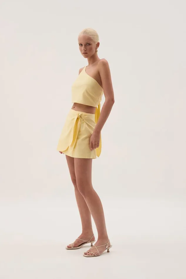 Aje Skirts Eden Wrap Skirt Lemon 8211 Women