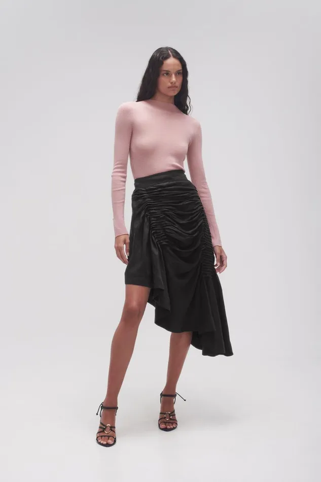 Aje Skirts Memoir Asymmetric Midi Skirt Black 8211 Women