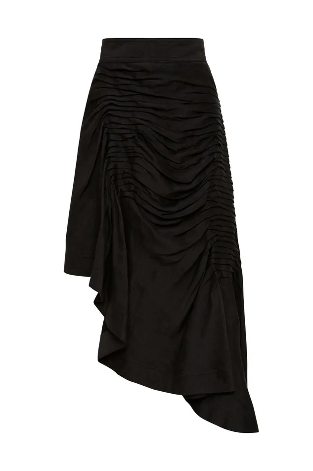 Aje Skirts Memoir Asymmetric Midi Skirt Black 8211 Women