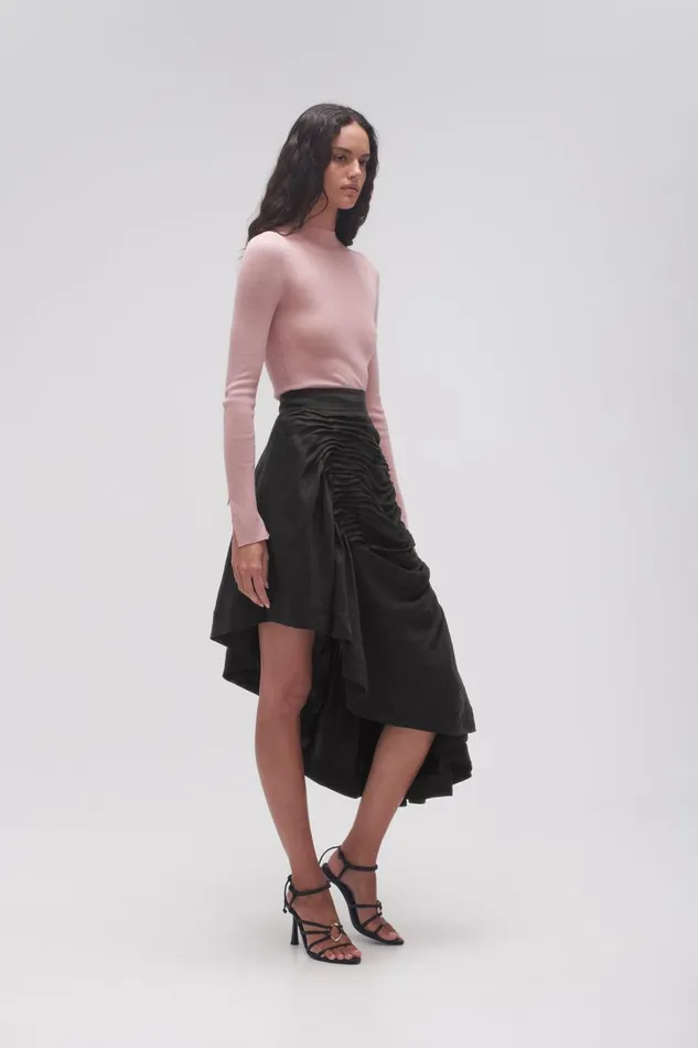 Aje Skirts Memoir Asymmetric Midi Skirt Black 8211 Women