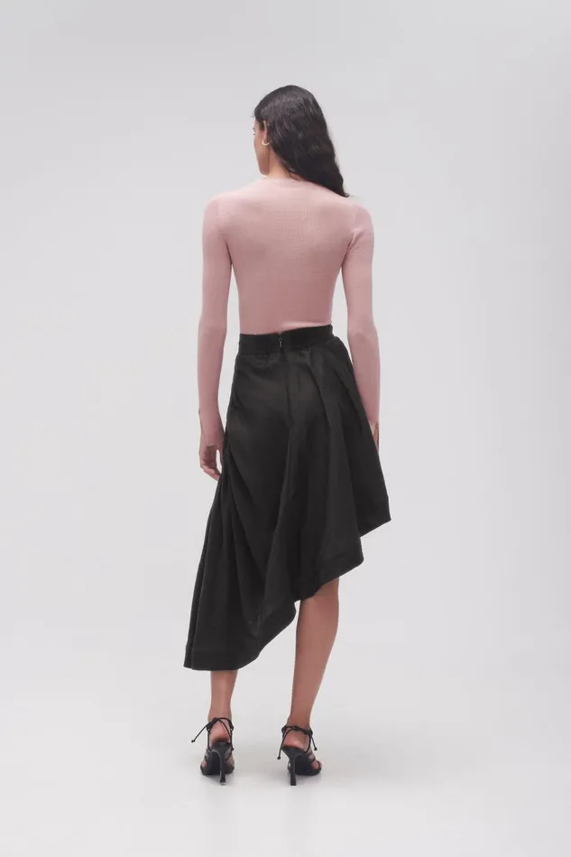 Aje Skirts Memoir Asymmetric Midi Skirt Black 8211 Women