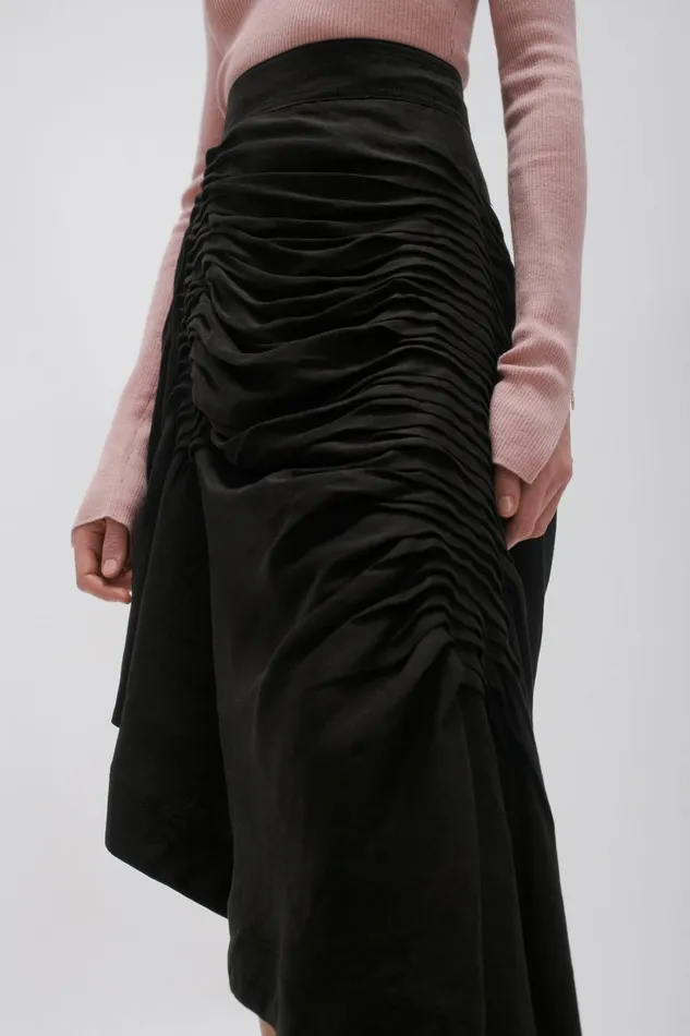 Aje Skirts Memoir Asymmetric Midi Skirt Black 8211 Women