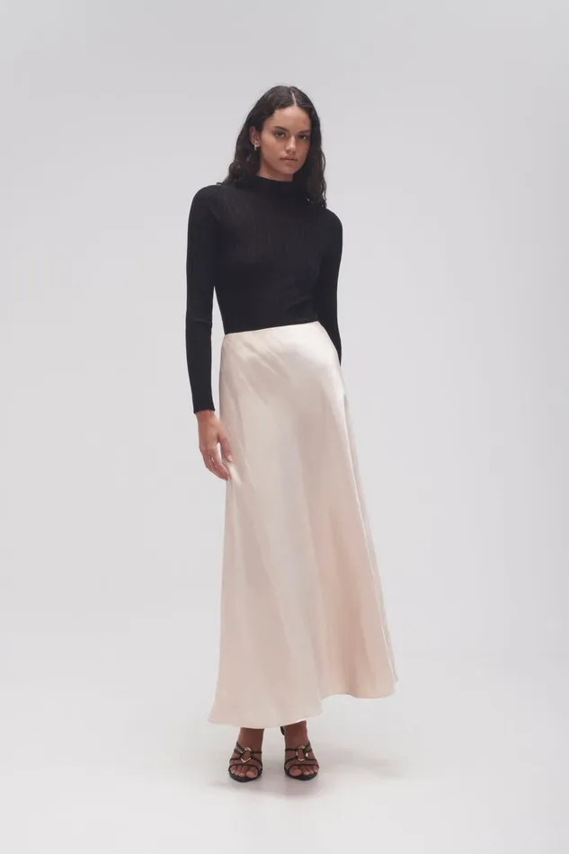 Aje Skirts Moonglade Bias Maxi Skirt Coconut Cream 8211 Women
