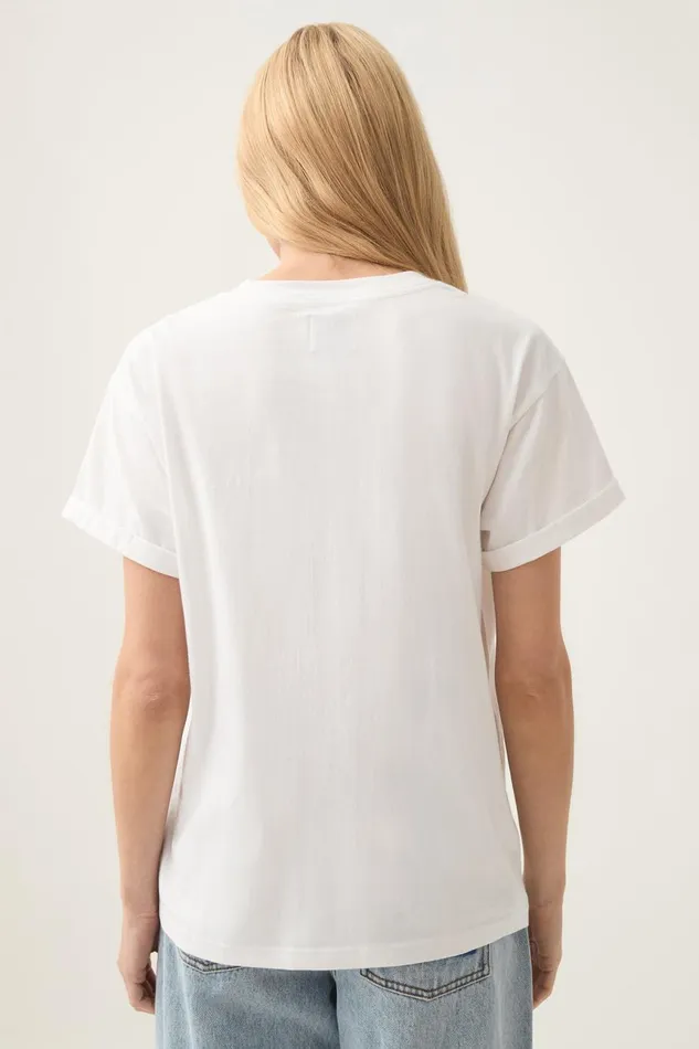 Aje Tees Within Embellished Logo Tee Whitegold 8211 Women