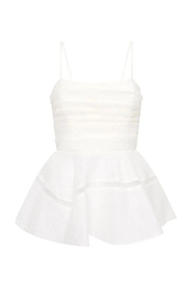 Aje Tops Cinque Jacquard Top Ivory 8211 Women Aje Tops Cinque Jacquard Top Ivory 8211 Women