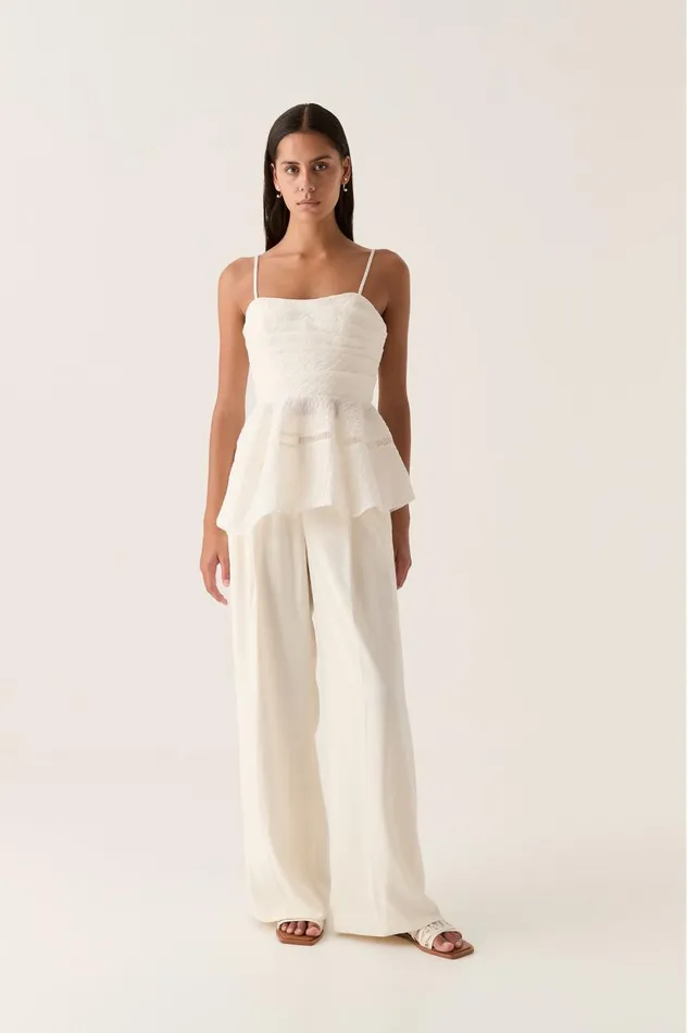 Aje Tops Cinque Jacquard Top Ivory 8211 Women Aje Tops Cinque Jacquard Top Ivory 8211 Women