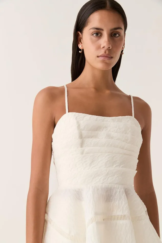 Aje Tops Cinque Jacquard Top Ivory 8211 Women Aje Tops Cinque Jacquard Top Ivory 8211 Women