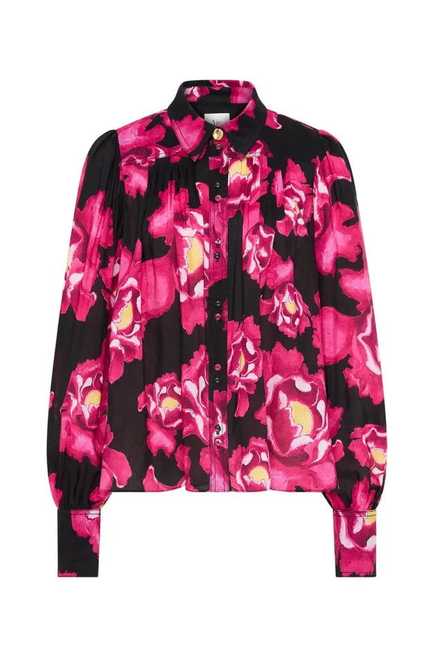 Aje Tops Lover Gauze Blouse Midnight Peony 8211 Women Aje Tops Lover Gauze Blouse Midnight Peony 8211 Women