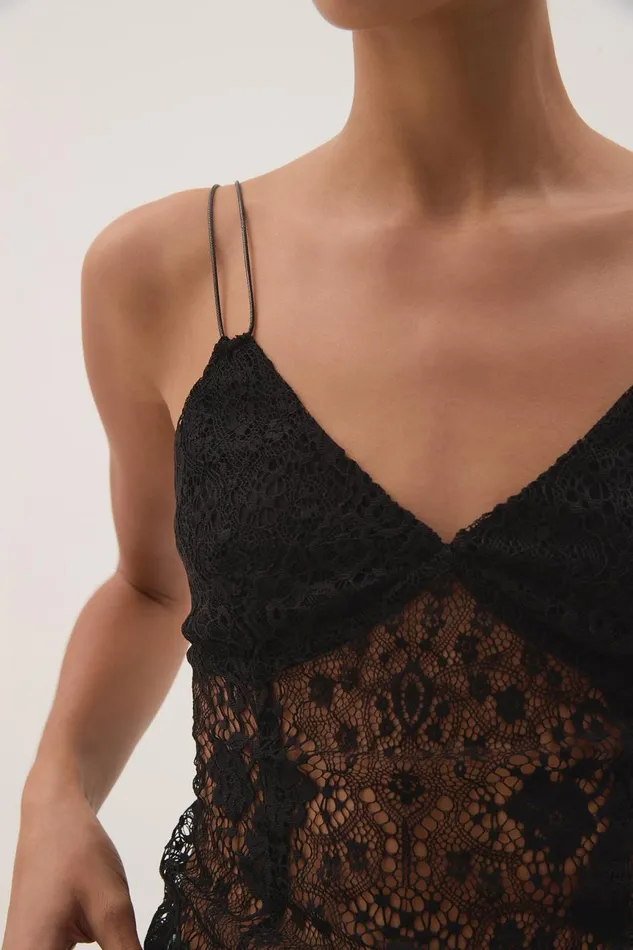 Aje Tops Pera Double Strap Cami Black 8211 Women Aje Tops Pera Double Strap Cami Black 8211 Women