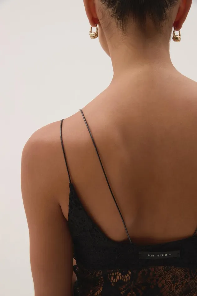 Aje Tops Pera Double Strap Cami Black 8211 Women Aje Tops Pera Double Strap Cami Black 8211 Women