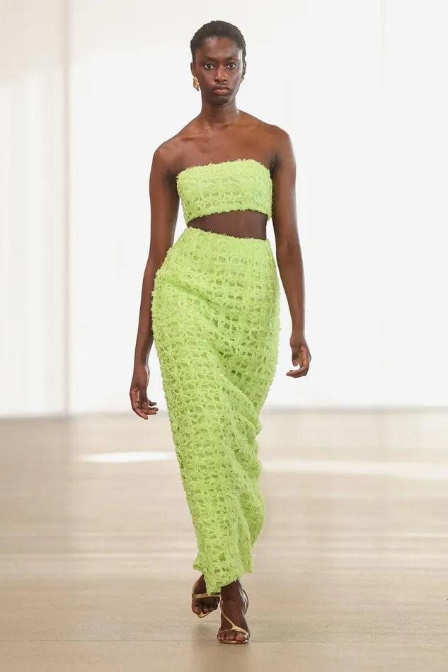 Aje Tops Quintette Textured Bralette Light Lime Green 8211 Women Aje Tops Quintette Textured Bralette Light Lime Green 8211 Women