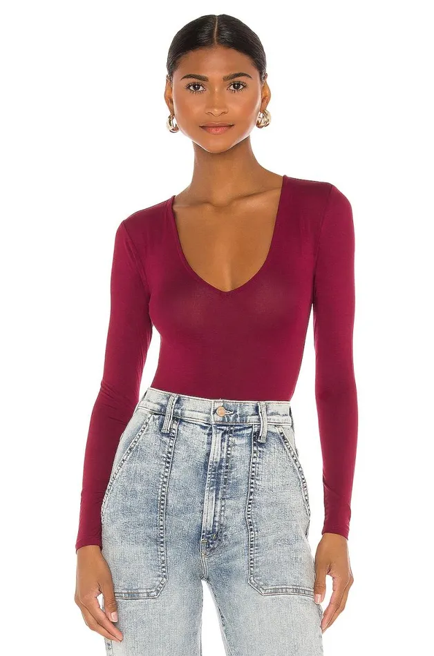 Akron Bodysuit Burgundy Women Lovers and Friends Tops