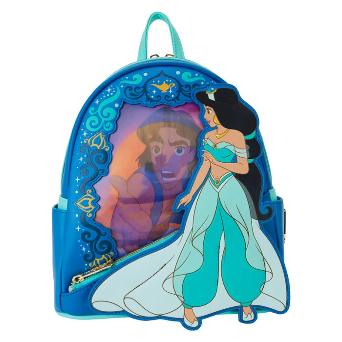 Aladdin Jasmine Princess Series Lenticular Mini Backpack Unisex Loungefly Backpacks Aladdin Jasmine Princess Series Lenticular Mini Backpack Unisex Loungefly Backpacks