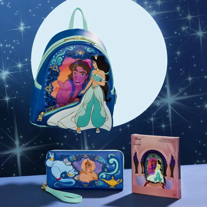 Aladdin Jasmine Princess Series Lenticular Mini Backpack Unisex Loungefly Backpacks Aladdin Jasmine Princess Series Lenticular Mini Backpack Unisex Loungefly Backpacks