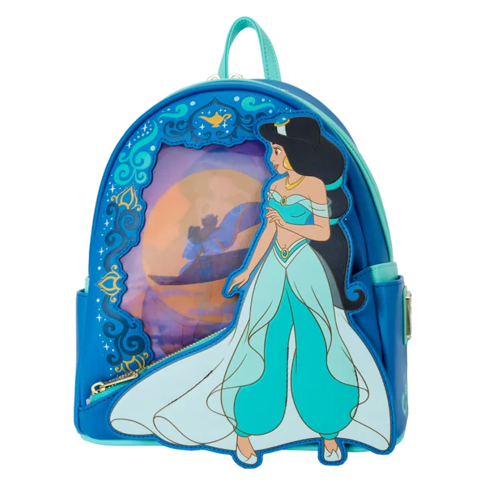 Aladdin Jasmine Princess Series Lenticular Mini Backpack Unisex Loungefly Backpacks Aladdin Jasmine Princess Series Lenticular Mini Backpack Unisex Loungefly Backpacks