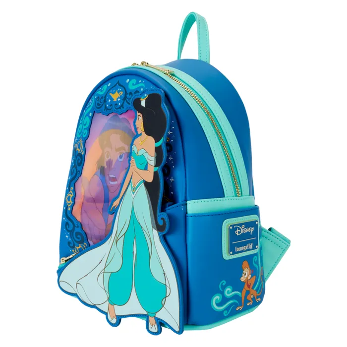 Aladdin Jasmine Princess Series Lenticular Mini Backpack Unisex Loungefly Backpacks Aladdin Jasmine Princess Series Lenticular Mini Backpack Unisex Loungefly Backpacks