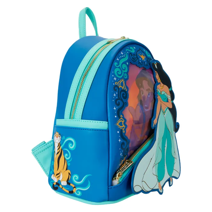 Aladdin Jasmine Princess Series Lenticular Mini Backpack Unisex Loungefly Backpacks Aladdin Jasmine Princess Series Lenticular Mini Backpack Unisex Loungefly Backpacks