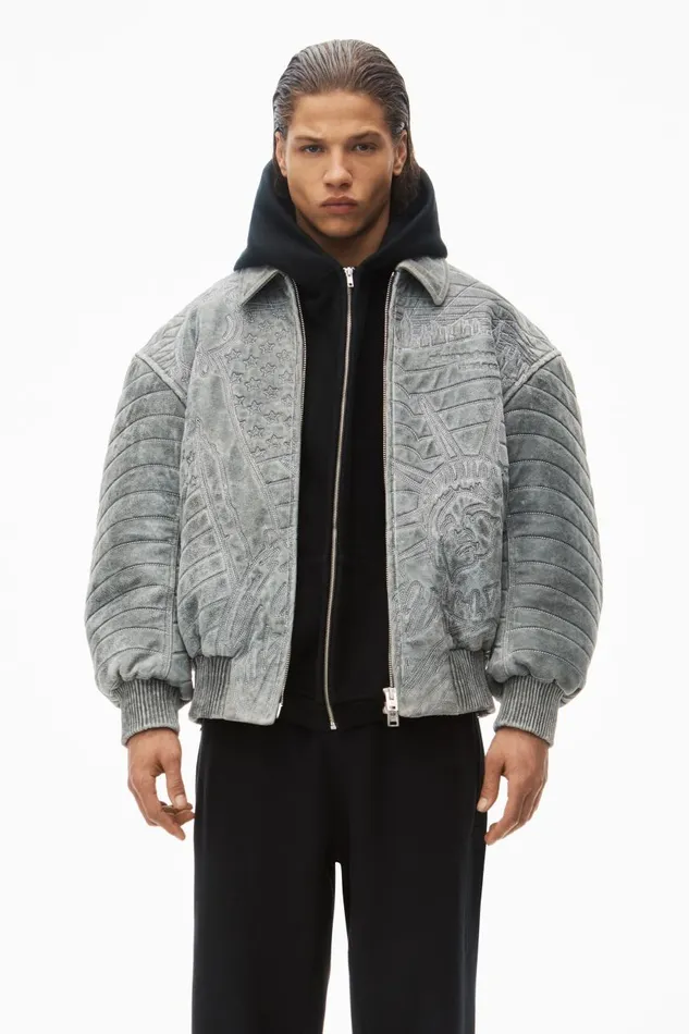 Alexander Wang Bottoms Men Logo Embroidered Oversized Sweatpants In Heavy Cotton Terry