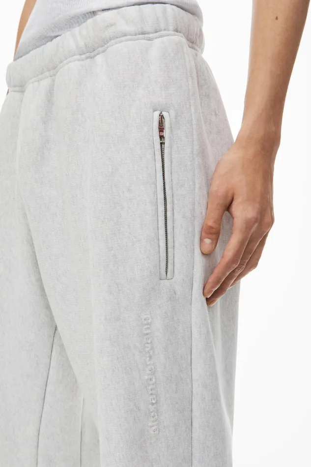 Alexander Wang Bottoms Men Logo Embroidered Oversized Sweatpants In Heavy Cotton Terry