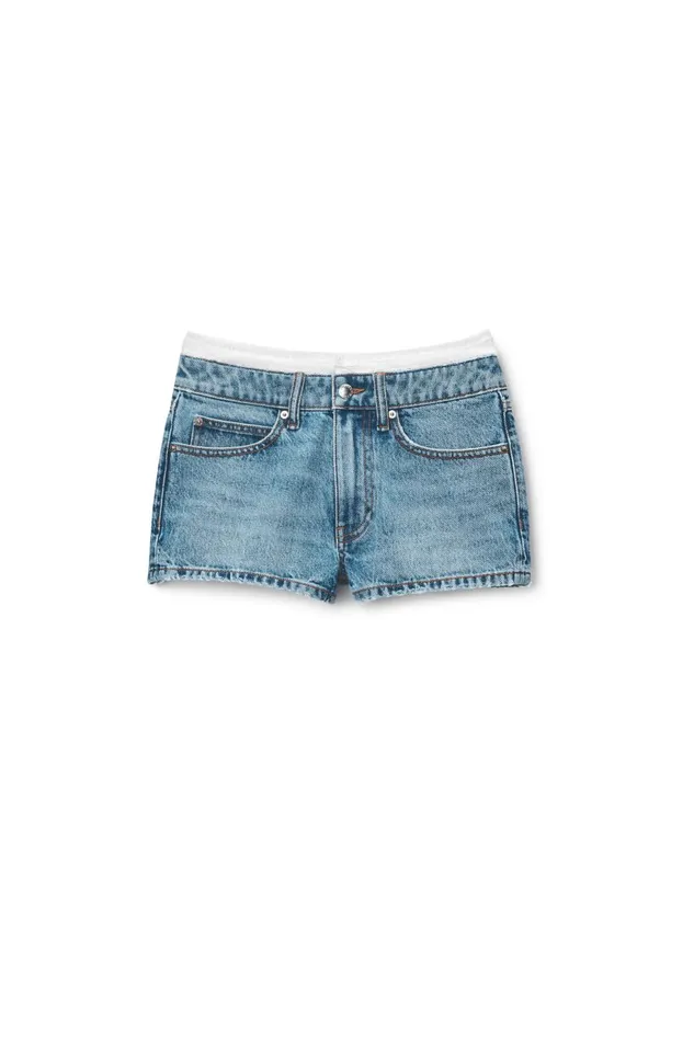 Alexander Wang Denim Women HighRise Mini Short In Cotton Denim