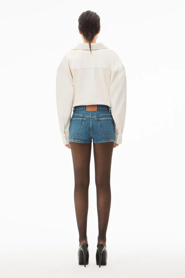 Alexander Wang Denim Women MidRise Skort In Comfort Stretch Denim