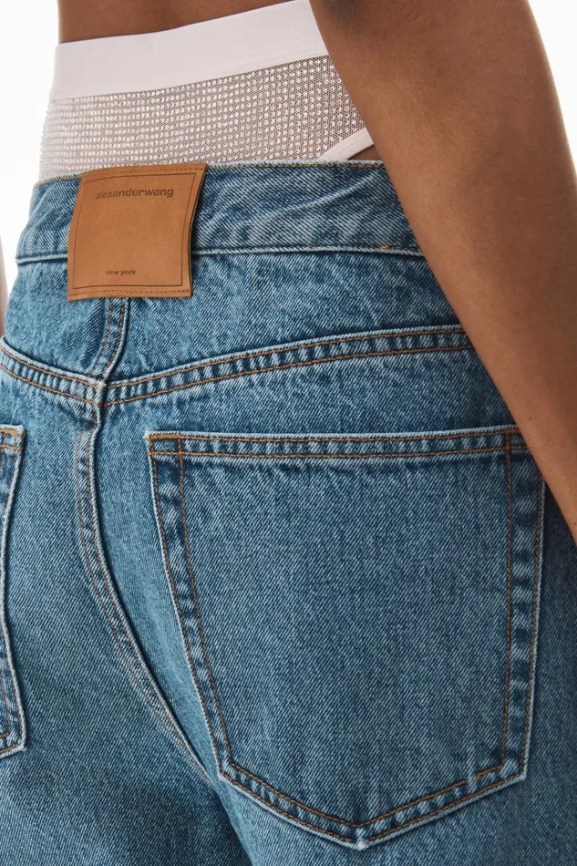 Alexander Wang Denim Women PreStyled StraightLeg SlitHem Jeans In Cotton