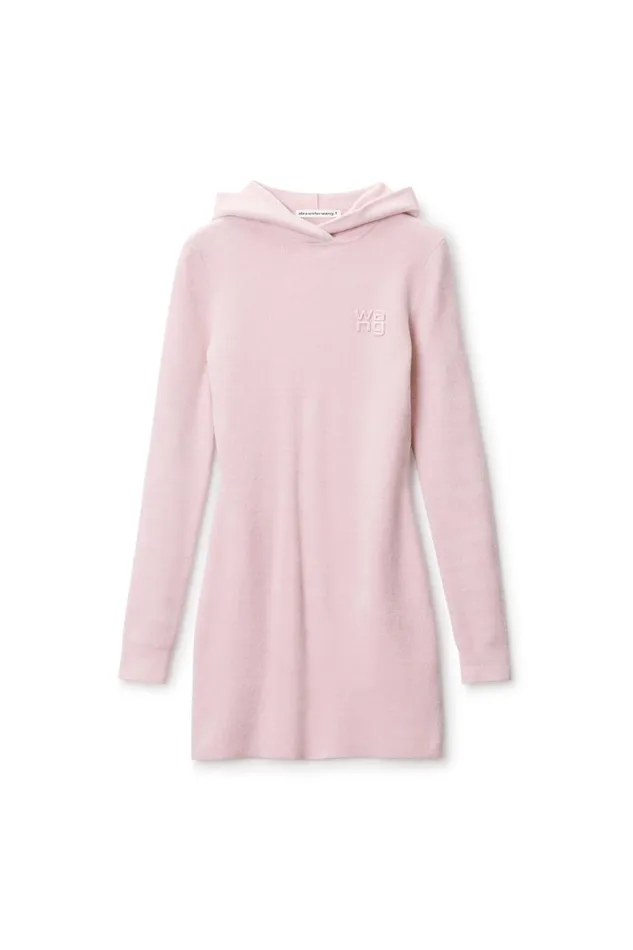 Alexander Wang Dresses Women LogoEmbossed Hoodie Minidress