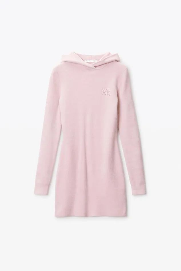 Alexander Wang Dresses Women LogoEmbossed Hoodie Minidress