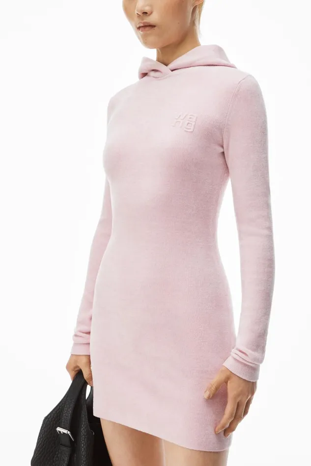 Alexander Wang Dresses Women LogoEmbossed Hoodie Minidress