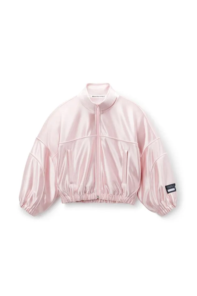Alexander Wang Jackets Women Cropped Track Jacket With Piping