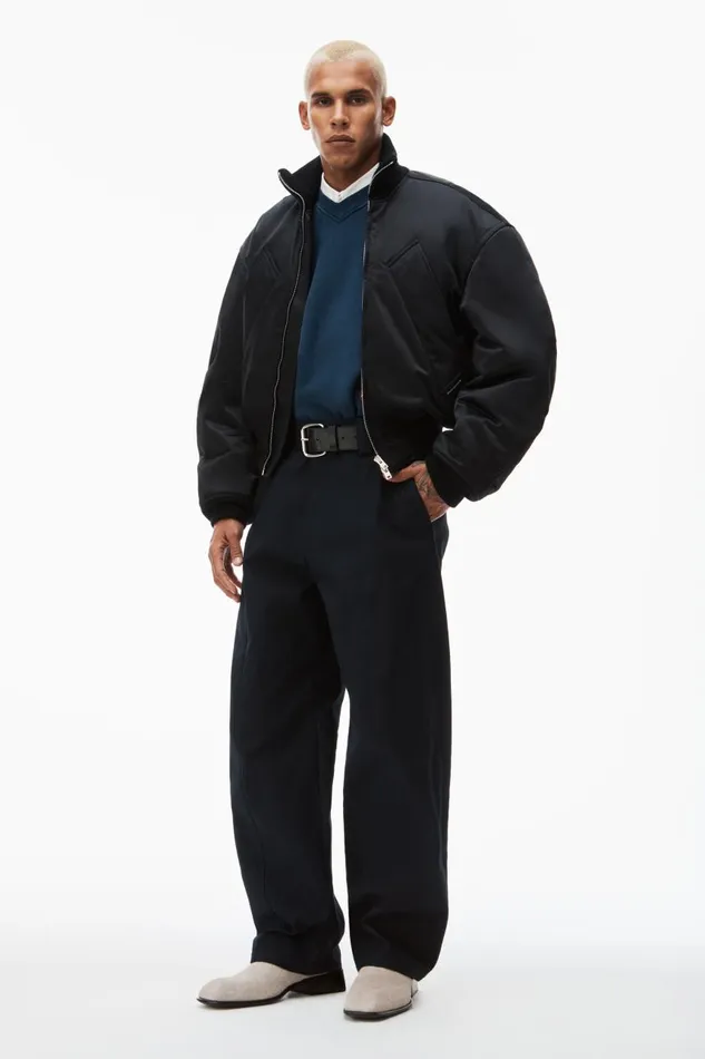 Alexander Wang Outerwear Men Bomber Jacket In Sateen