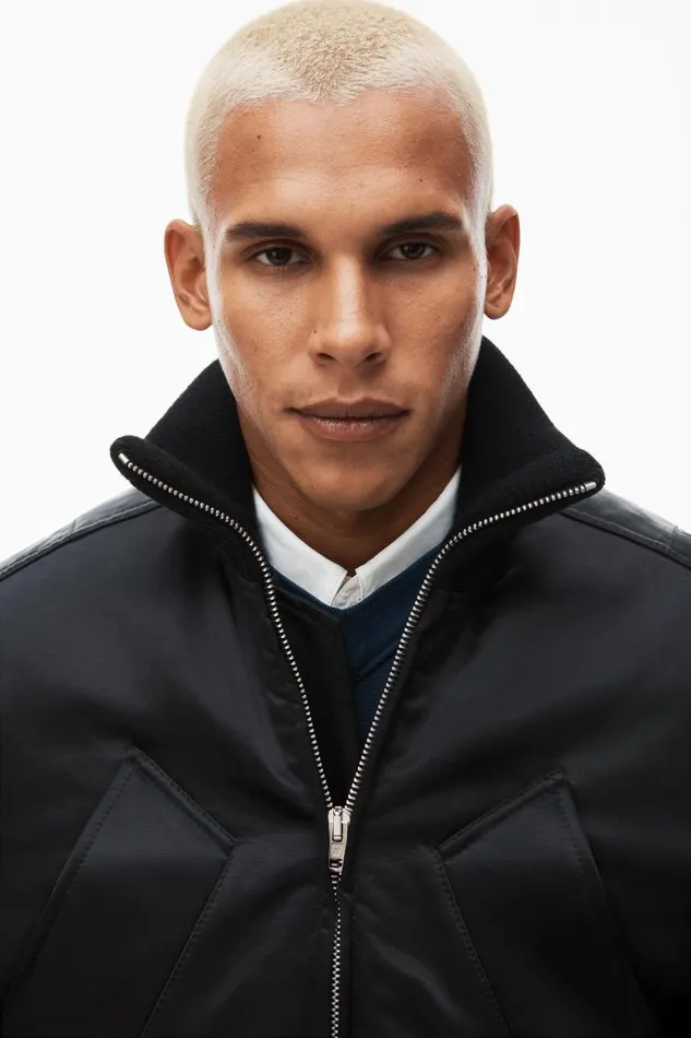 Alexander Wang Outerwear Men Bomber Jacket In Sateen